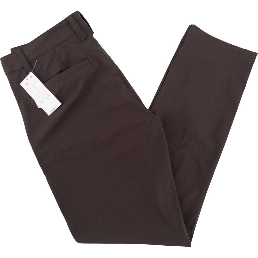 NEW Rhone Mens 30x30 Commuter Slim Pants Dark Espresso Brown Stretch Tech NWT